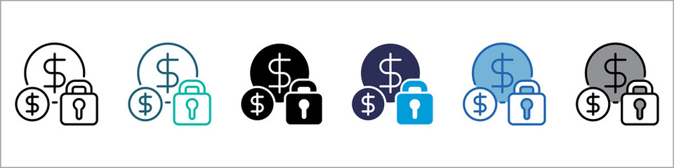 Savings Single Icon Multistyle Illustration
