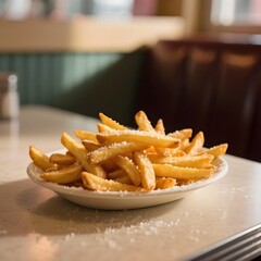 french fries and ketchup