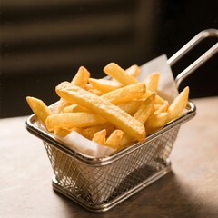 french fries and ketchup