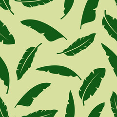 banana leaf seamless pattern