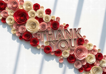 Paper Quilling Style of Rose Cascade Appreciation
