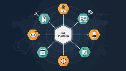 Central platform connects various devices and services in a network.