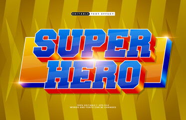 Super Hero Editable Text Effect - Bold Comic Style Typography for Logo, Poster, and Title