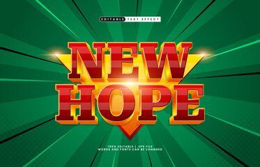 New Hope Editable Text Effect - Modern Inspirational Typography for Poster, Logo, and Title