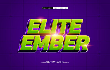 Elite Ember Editable Text Effect - Luxury Shiny Typography for Logo, Poster, and Title