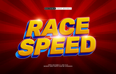Race Speed Editable Text Effect - Speed Racing Style Typography for Logo, Poster, and Title