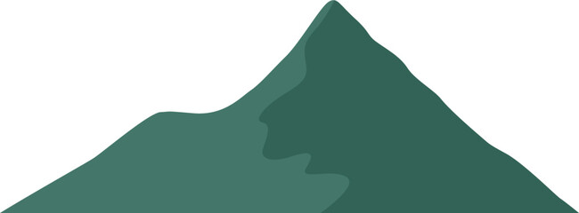 Minimalist Green Mountain Vector
