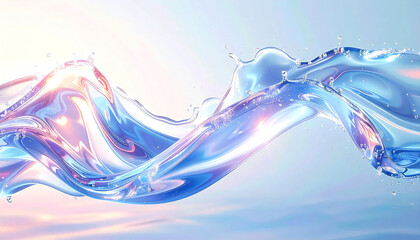Abstract Flowing Water with Light Reflections Clean and Dreamy Background.