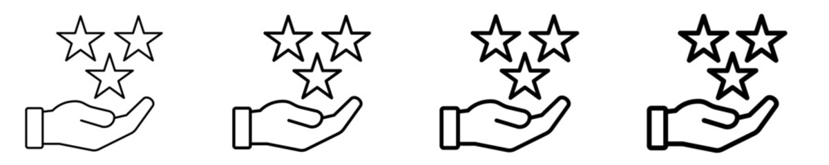 Obraz premium Review Icon Set Different Style Collection