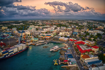 Aerial View of Georgetown, Cayman Islands, British West Indies