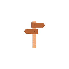 Blank Wooden Sign Post with Directional Arrows for Custom Messages and Guidance