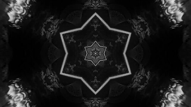 Kaleidoscope Monochrome Core &ndash; HD Seamless Minimal Abstract Geometric VJ Loop Background