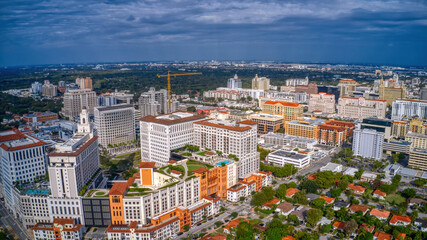 Aerial View of Coral Gables, Florida, United States