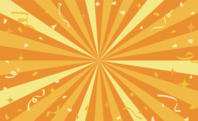 黄色いパーティーサンバースト背景素材