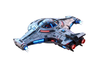 Sci-fi Spacecraft with Futuristic Design and Engines