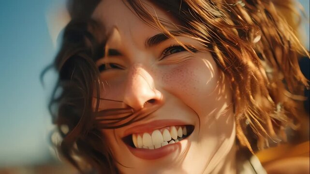 Close Up Scared Woman Screaming On Roller Coaster Ride