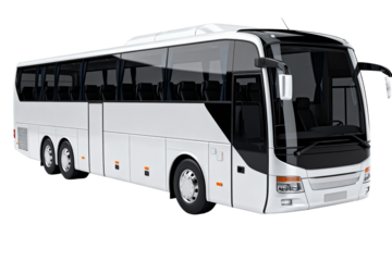 White Modern Double-Decker Tourist Bus