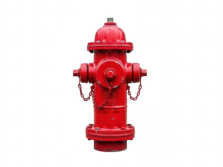 Bright Red Fire Hydrant Against Black Background fireplug