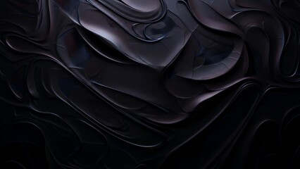 An abstract dark background with elegant swirling patterns viewed from above