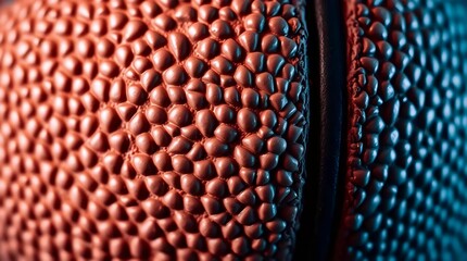 close up american football leather texture showing detailed surface grip and sports material pattern