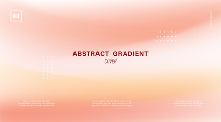 Peach pastel orange gradient cover with abstract flowing mesh for modern brand background and soft poster post wallpaper design