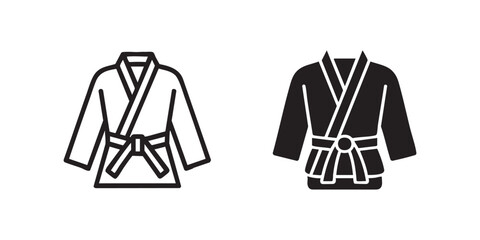 Martial arts uniform vector icon, mobile concept and web design