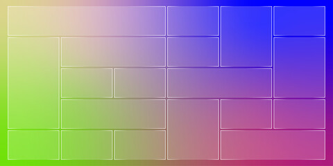 Futuristic transparent glass Bento Grid frames for website landing page. Digital banners UI templates design
