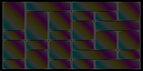 Futuristic transparent glass Bento Grid frames for website landing page. Digital banners UI templates design

