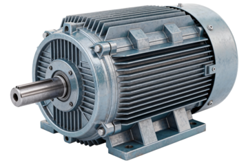 Three-phase induction electric motor, industrial equipment