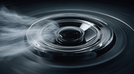 Black Hole with Swirling Accretion Disk and Smoke.