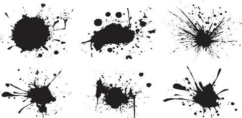 Big collection of black paint, ink brush strokes, brushes, lines, grungy. Dirty artistic design elements, boxes, frames. Vector illustration. Black ink brush strokes vector set
