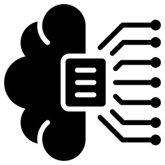 deep learning icon isolated on white background. vector illustration icon for data Science technology and other business