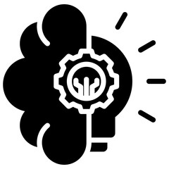 machine learning icon isolated on white background. vector illustration icon for data Science technology and other business