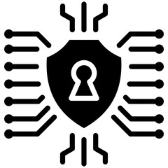 cyber security icon isolated on white background. vector illustration icon for data Science technology and other business