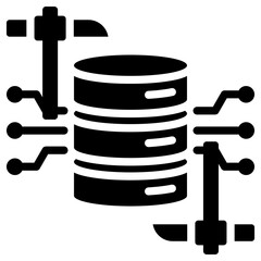 data mining icon isolated on white background. vector illustration icon for data Science technology and other business