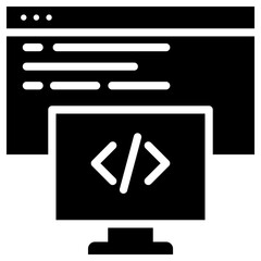 programming icon isolated on white background. vector illustration icon for data Science technology and other business