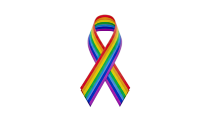 Rainbow Pride Ribbon Awareness Symbol