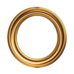 Obraz premium Elegant gold picture frame on black background