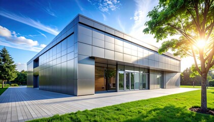 Obraz premium Modern Building Sunny Day.