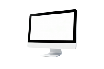 Modern All-in-One Desktop Computer with White Screen