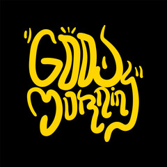 Good morning  typography t-shirt design. graphic apparel design, vector illustration