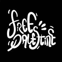 Free palestine typography t-shirt design. graphic apparel design, vector illustration
