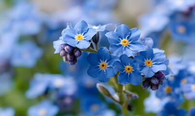sweet yardsfusion's forget-me-not chinese blue wildflower seeds