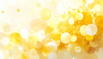 Soft yellow and cream watercolor confetti background for celebration gift packaging and beauty advertisement design