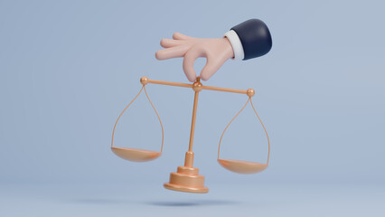 World Day of Social Justice. February 20. Holiday concept. Law, legal judgement, legislation, litigation, court verdict, judicial system and international legal rights concept. 3d render illustration