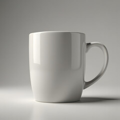 white cup on black background