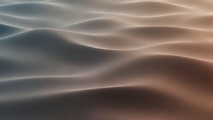 Smooth abstract waves in a serene landscape viewed from above with flowing curves and soft colors