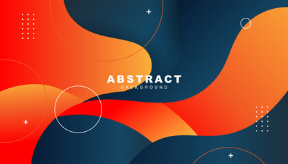 Abstract Red Orange and Blue Fluid Gradient Background Design for Business Presentation, Website Banner, Marketing and Branding Vector