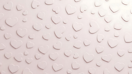 Minimalist Pink Valentine Background with Heart Silhouette