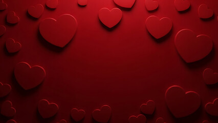 Deep Red Valentine Background with Romantic Glow